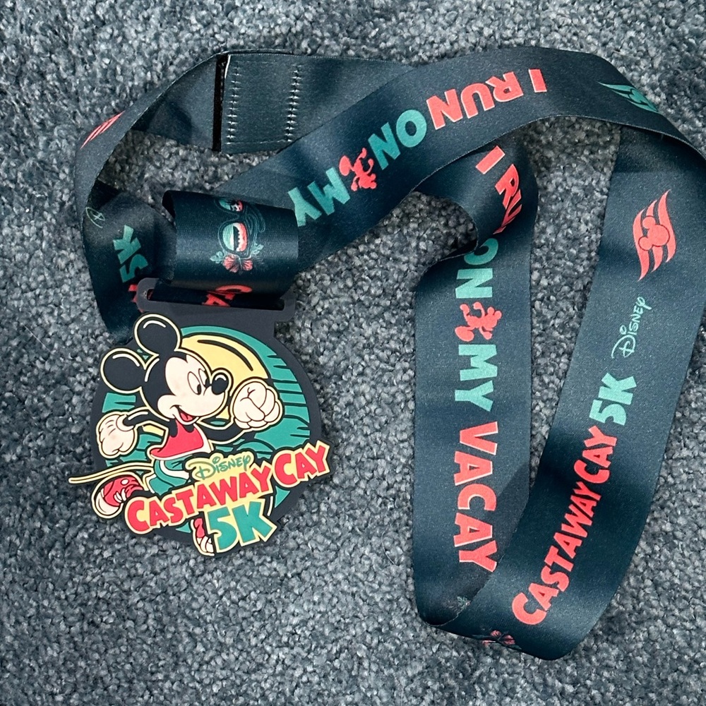 Disney Castaway Cay 5K Medal with Mickey Design
